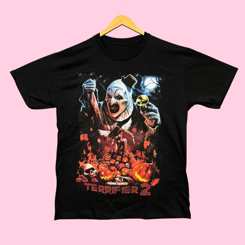 Terrifier 2 Art the Clown Horror Movie Poster Tee L